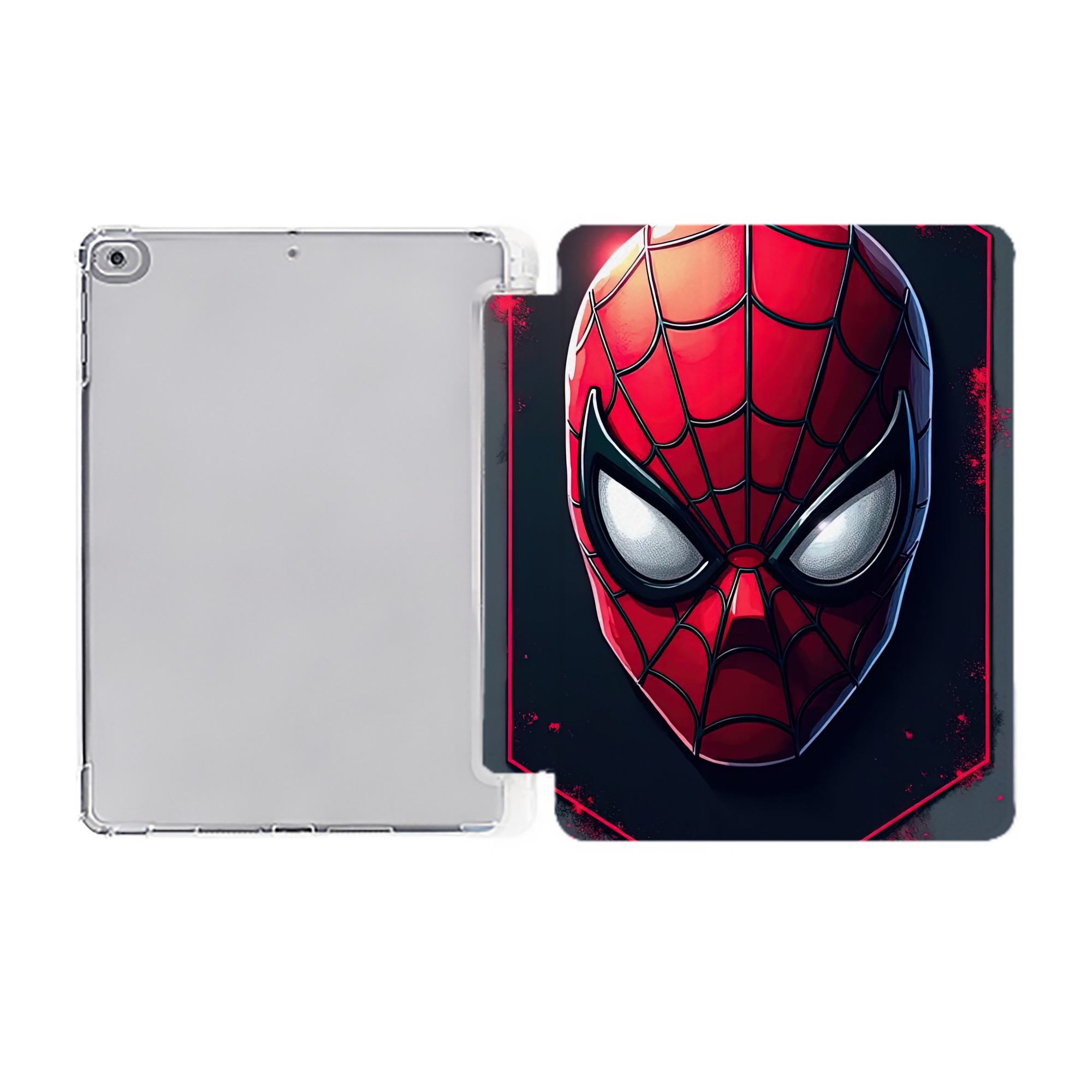 （画像用） Spider Man スパイダーマン IPad ケース ペン収納付き 三つ折りスタンド PUレザー×シリコン 対応機種9.5/10.5/10.9インチ